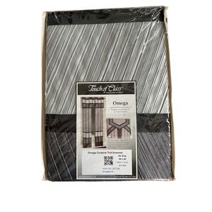 Touch of Class Omega Dk Gray Grommet Curtains 96x84 Tiered Pleated Luxury Panels